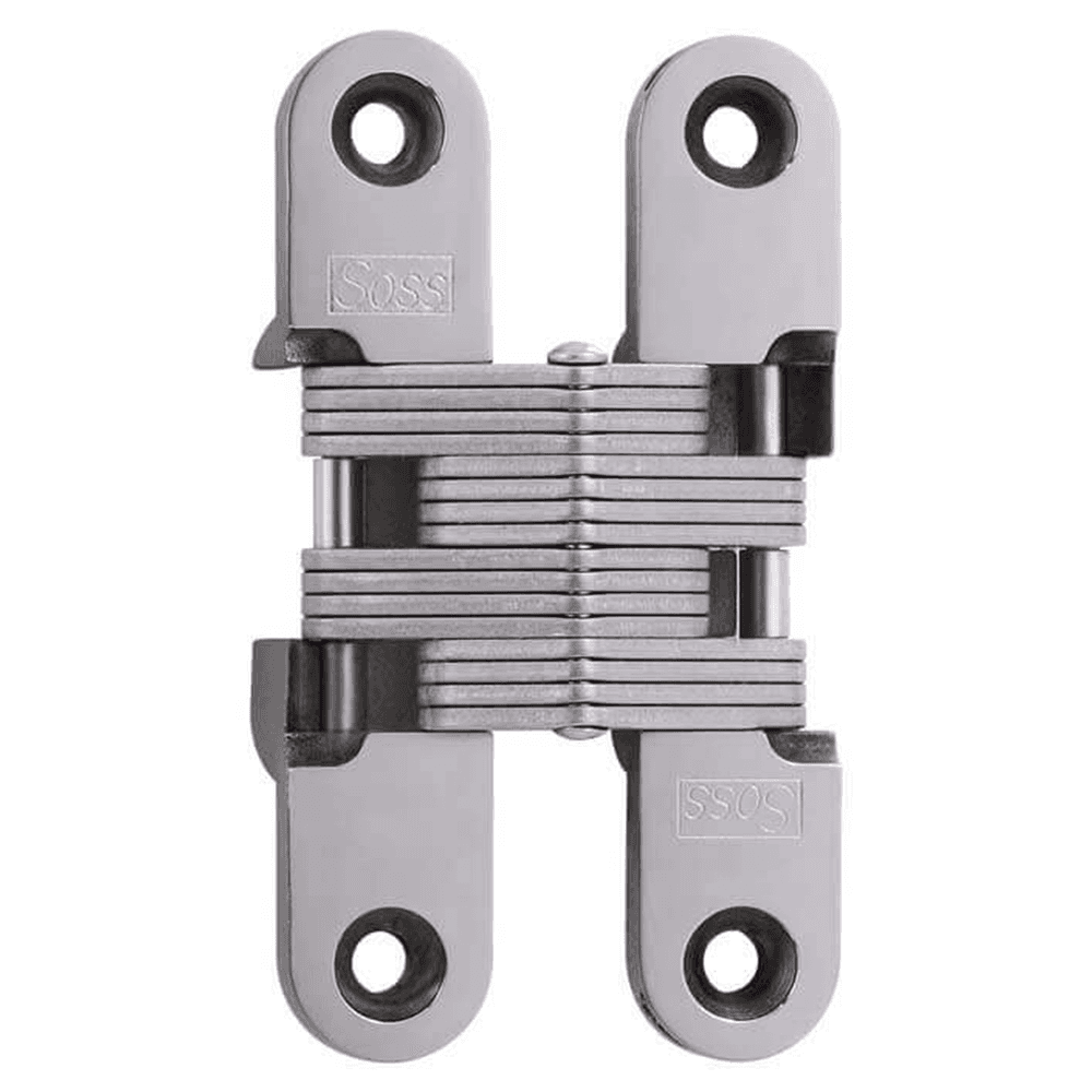 1-1/8" 212 Invisible 180° Opening Hinge, Bright Stainless Steel