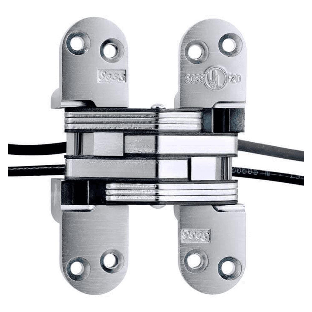 218PT Power Transfer Invisible Hinge, Satin Chrome