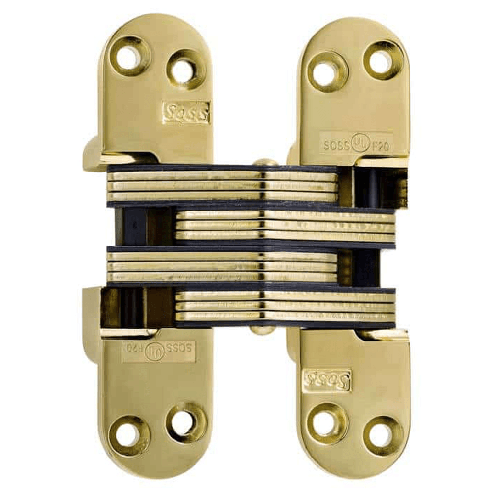 218 Invisible 180° Opening Hinge, Bright Brass