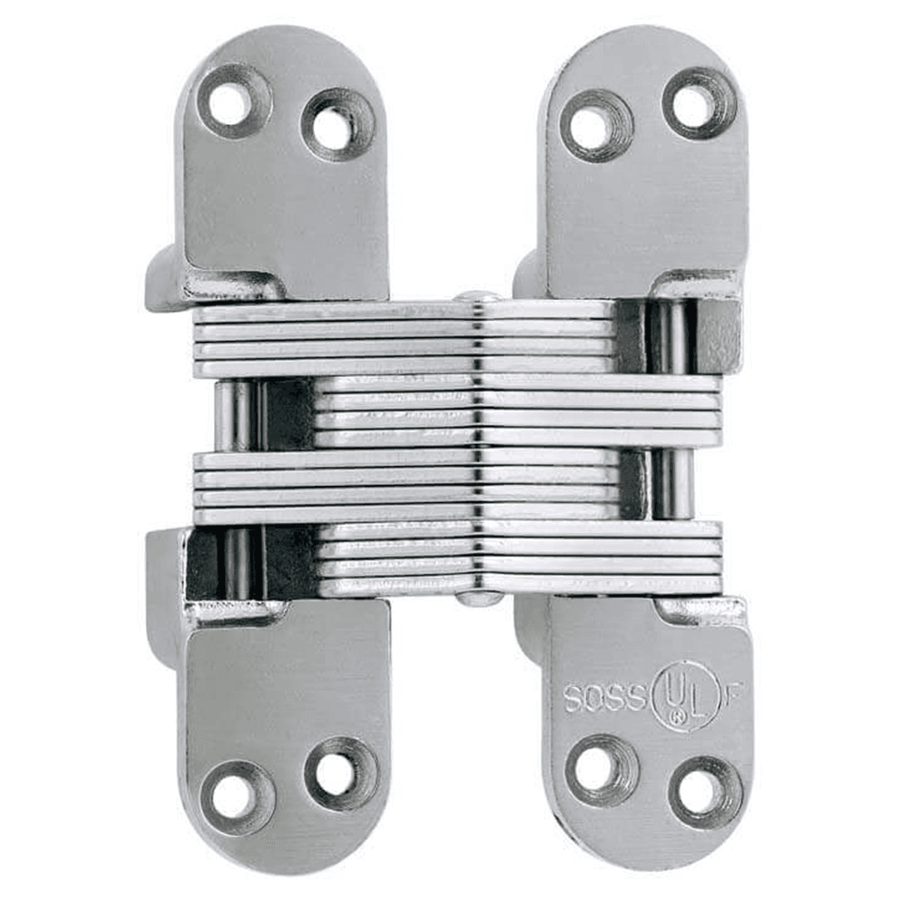 1-3/4" 418 Alloy Steel Invisible Hinge, Satin Chrome