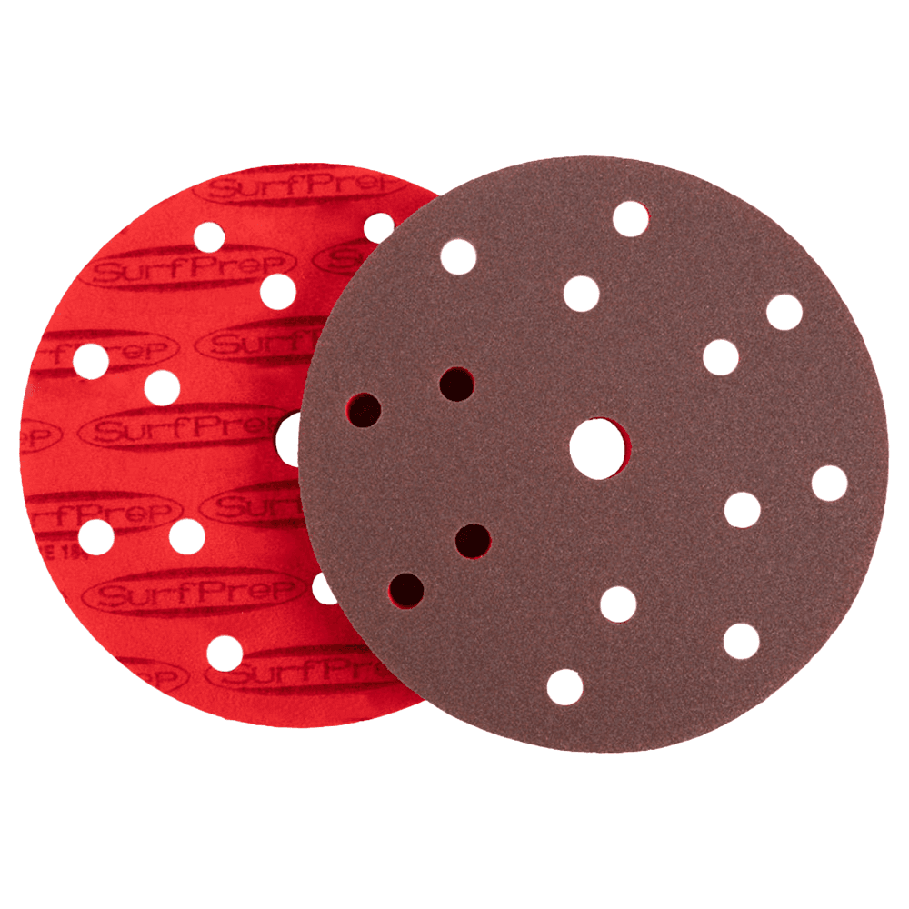 6" x 1/2" Thick Hook/Loop 120-150 Grit Multi Holes ProFoam Abrasive Disc (10/Box)