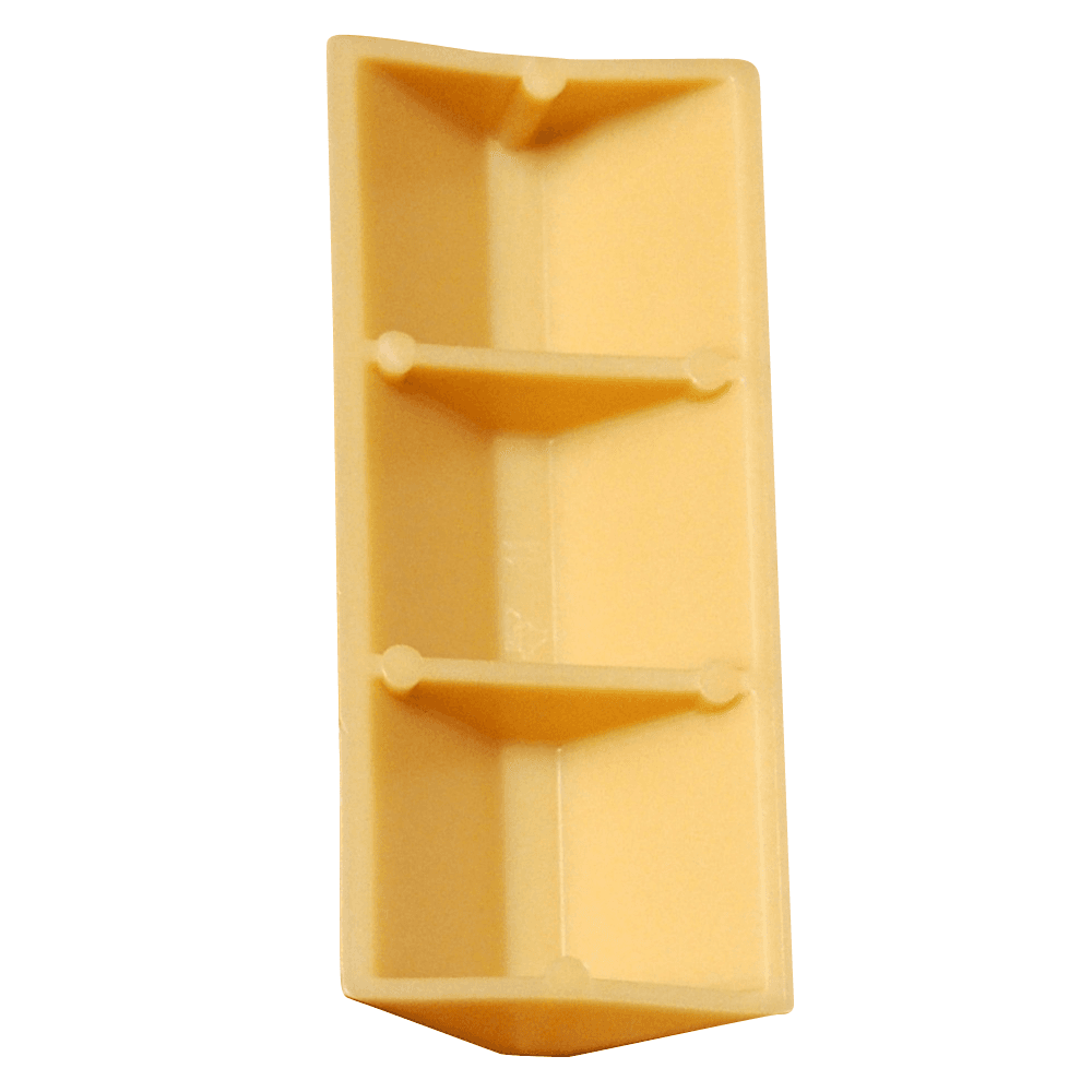 3" x 1" High Density Polyethylene Glue/Staple Block, Beige