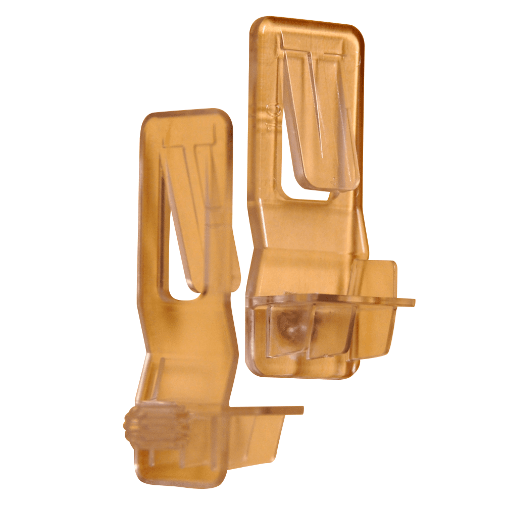 1/4" Right Hand Locking Shelf Support for 15mm Shelves, Clear Finish 2000/Box