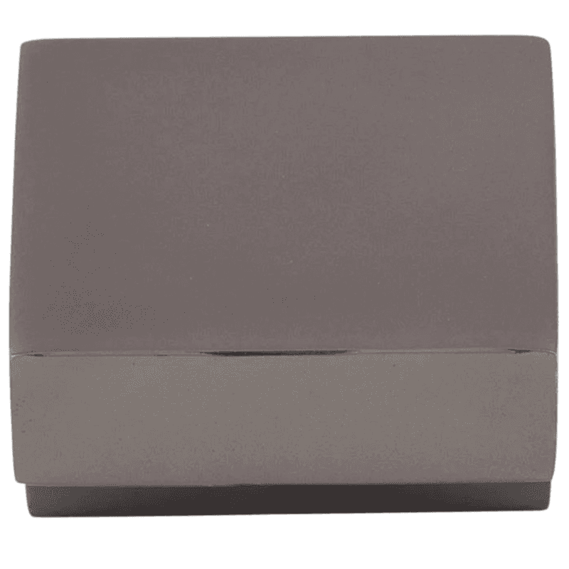 5/8" Nouveau Square Knob, Ash Gray
