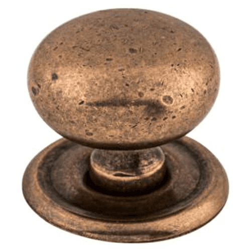 1-1/4" Britannia Victoria Knob with Backplate, Old English Copper