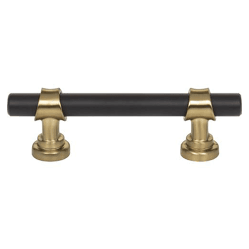 3" Dakota Bit Pull, Flat Black/Honey Bronze