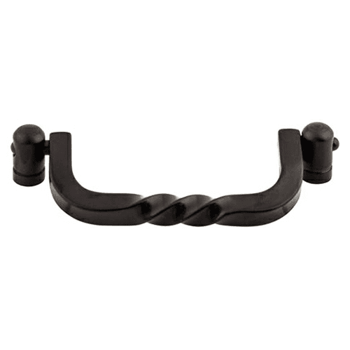 3-3/4" Normandy Twist Drop Pull, Patina Black