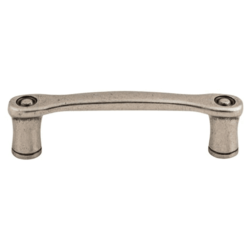 3" Edwardian Link Pull, Pewter Antique