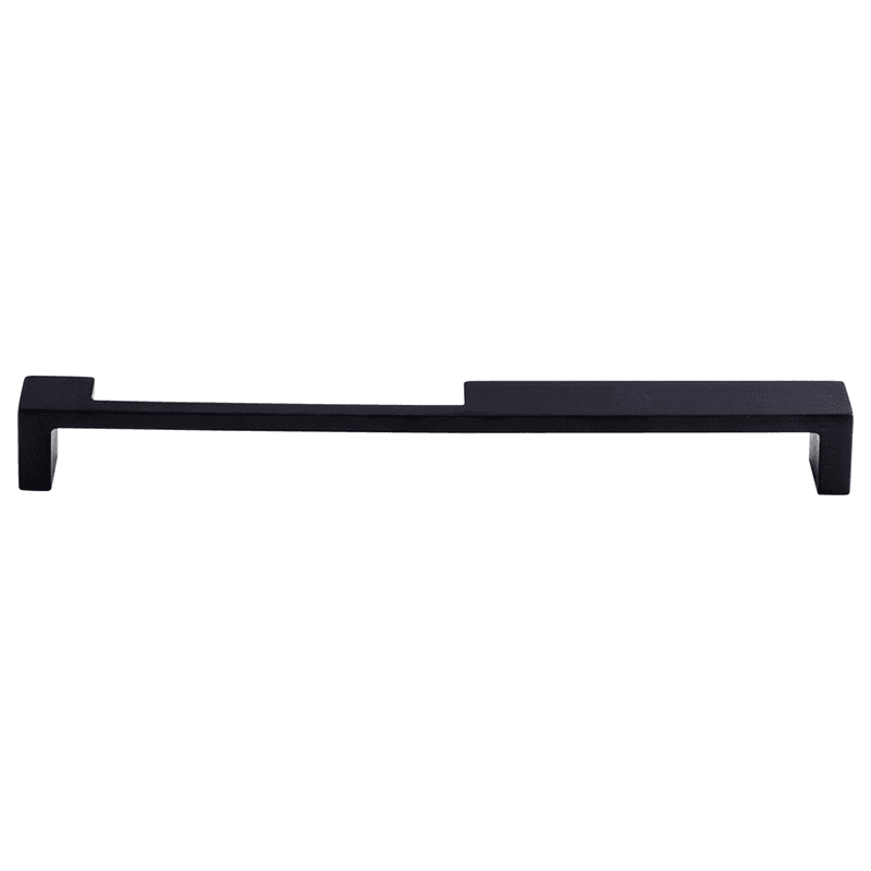 9" Sanctuary II Modern Metro Notch Pull B, Flat Black