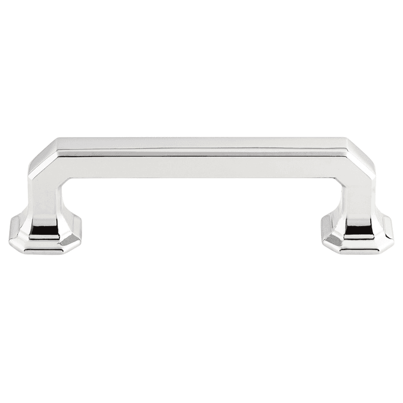 3-3/4" Chareau Emerald Pull, Polished Chrome