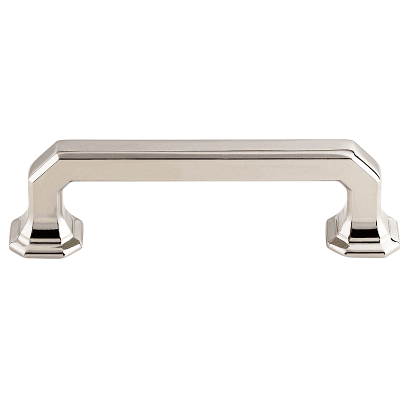 3-3/4" Chareau Emerald Pull, Polished Nickel