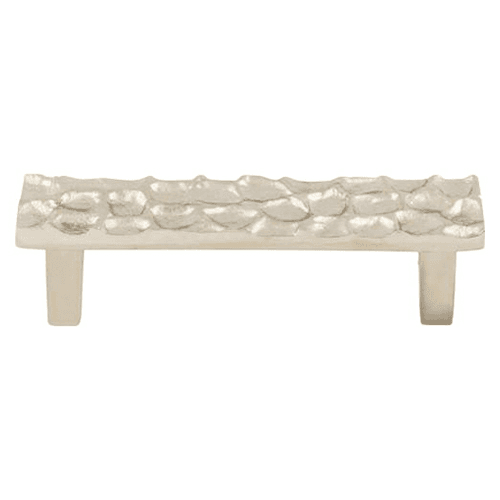 3-3/4" Cobblestone Rectangle Pull, Polished Nickel