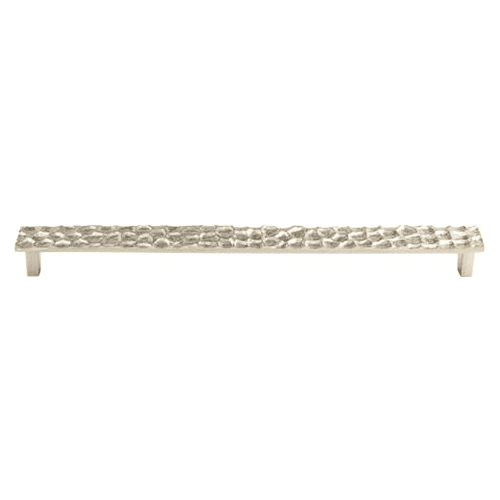 12-9/16" Cobblestone Rectangle Pull, Polished Nickel