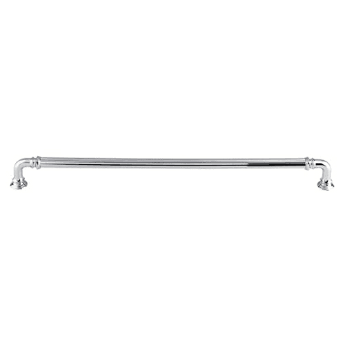 12" Chareau Reeded Pull, Polished Chrome