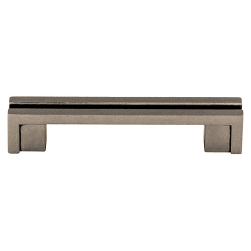 3-1/2" Sanctuary Flat Rail Pull, Pewter Antique