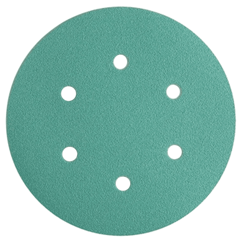 6" Hook & Loop 120 Grit 9 Holes Sanding Disc for Solid Surface (100/Box)