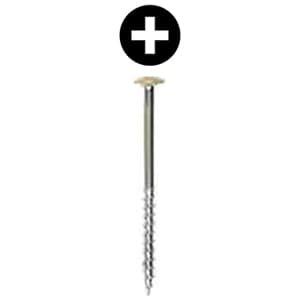 #10 x 3" Truss Head Installation Screw, Phillips Drive Coarse Thread and Needle Point, Zinc with Sand Head, Box of 5 Hundred by Wurth