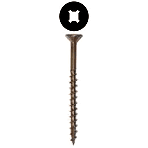 #8 x 1-3/4" Flat Head Assembly Screw, Combo Drive Coarse Thread with Nibs and Regular Point, Lubricated, Box of Thousand by Wurth