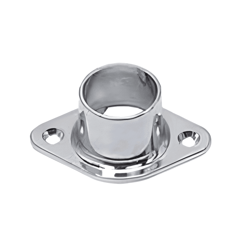 25mm Diameter Closed Flange for Closet Rods, Chrome Finish