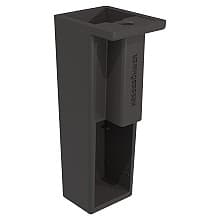 24" Conero Leather Mat with Edge, Black Shagreen, 5/Box