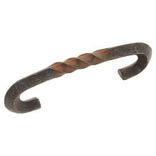 3" Charleston Blacksmith Cabinet Pull, Rustic Iron