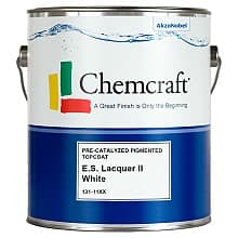 E. S. Lacquer II White Pre-Cat Pigmented Topcoat, Satin
