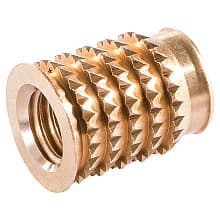 Cabineo M6 x 12.3mm Insert Nut, Brass (500/Box)
