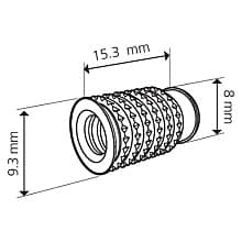 Cabineo M6 x 15.3mm Insert Nut, Brass (500/Box)