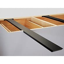 36" Island PRO Countertop Support Bracket, Black Finish