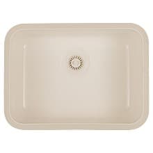 A-320 Acrylic Undermount Single Bowl Kitchen Sink, 24" x 17-1/2" x 9", Bisque