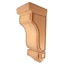 14" x 5" x 7" Medium Mission Corbel, Rubberwood