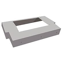 Silver-Metallic Rectangular Liner for Broan Units, 4" Height