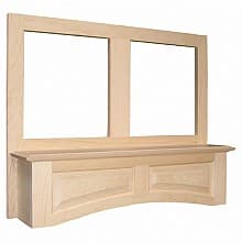 36" Arched Range Hood with Broan Compatible Liner, Hickory, 24" Height