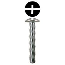 Quickscrews Truss Head Machine Screws, Phillips/Slotted Drive M4 Thread and Blunt Point