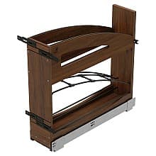 Craftsman Base Cabinet Pullout with Tray Divider/Foil Wrap Holder for Base Cabinets, Dark Brown