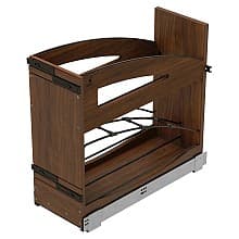 Craftsman Base Cabinet Pullout with Tray Divider/Foil Wrap Holder for Base Cabinets, Dark Brown
