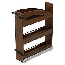 Craftsman Base Cabinet Pullout Organizer with Black Accents for Base Cabinets, Dark Brown