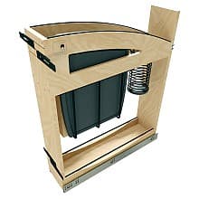 Craftsman Knife Block Pullout Organizer with Black Accent, Light Brown