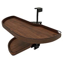 18" Two-Tier Craftsman Collection Girasolo with Soft-Close/Black Accents for Blind Corner Cabinet, Dark Brown