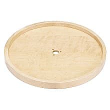 4WLS Full-Circle 1 Tray Lazy Susan, Natural Maple, Bulk (8/Box)