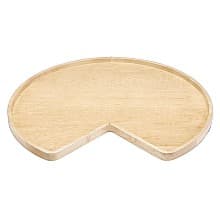 4WLS Kidney 1 Tray Lazy Susan, Natural Maple, Bulk (8/Box)
