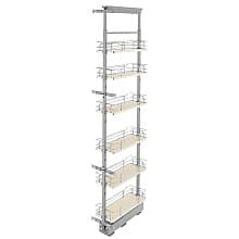 73-5/8" 6-Shelf Pullout Pantry with Soft-Closing, Maple