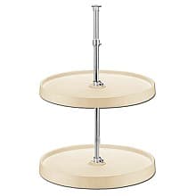 Full-Circle 2 Tray Lazy Susan, Almond, Bulk (6 Sets)
