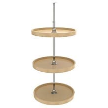 6073 Full-Circle 3 Tray Lazy Susan, Almond