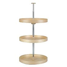 4BW Full-Circle 3 Tray Wood Lazy Susan