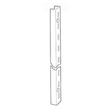 RVS800 Heavy-Duty Steel Pilaster Wall Standard, Satin Zinc/Polished Chrome