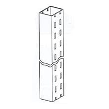 1-1/4" RVS84 Square Tube Standard, Satin Zinc