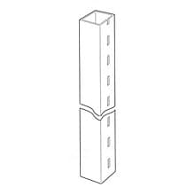 12' x 1" RVS85 Square Tube Standard, 1 Side Slotted, Satin Zinc