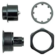 20mm Push Lock Fastener (Large/Flush Type), Black