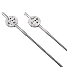 2300mm Concealed Door Straightener, Plain/Nickel/White (25/Box)